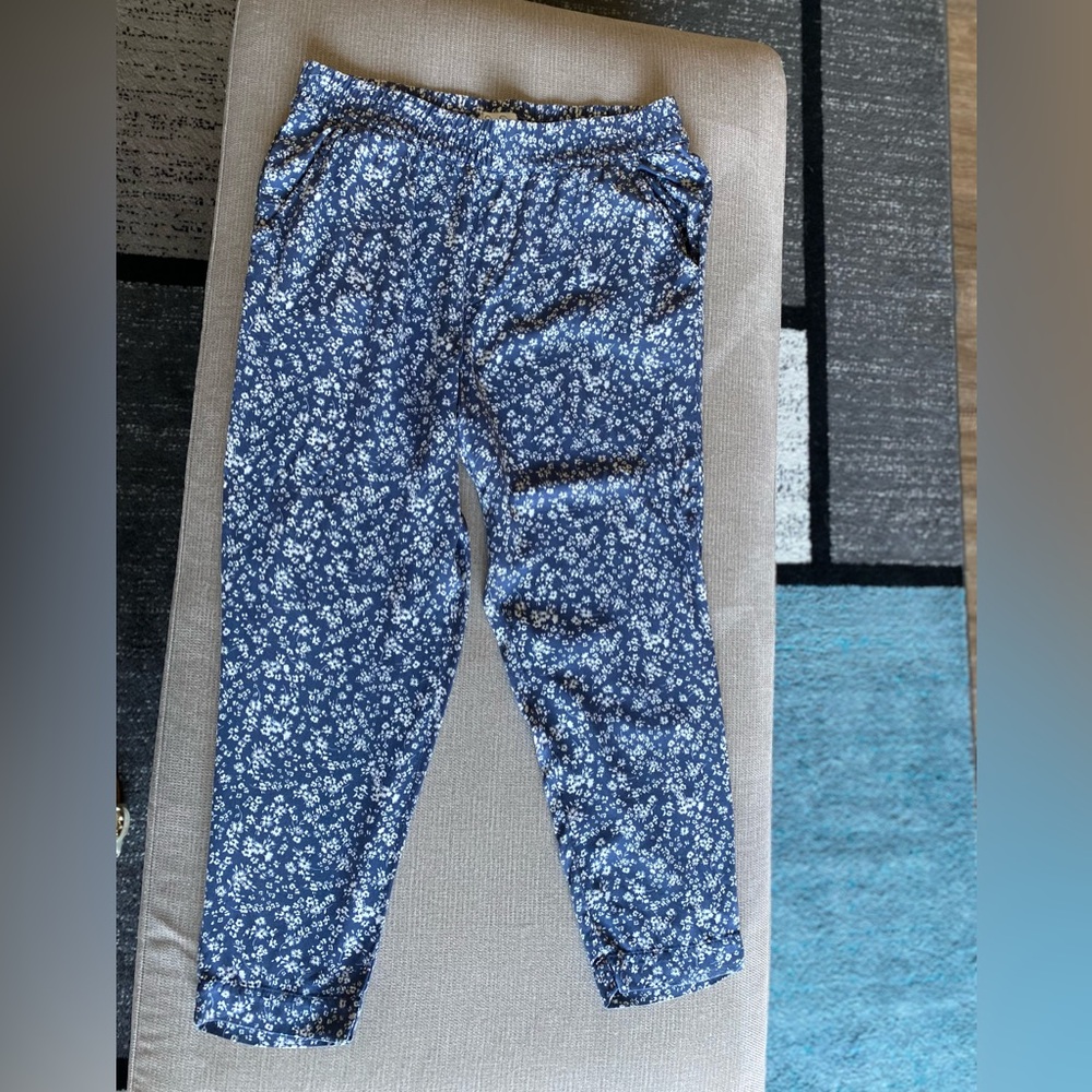 Floral Blue and White Pants